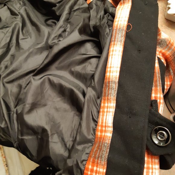 Paparazzi Wool Jacket Orange, White and Black Medium size - Picture 15 of 16